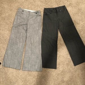 Bundle of two wide leg/boot cut dress pants - 6